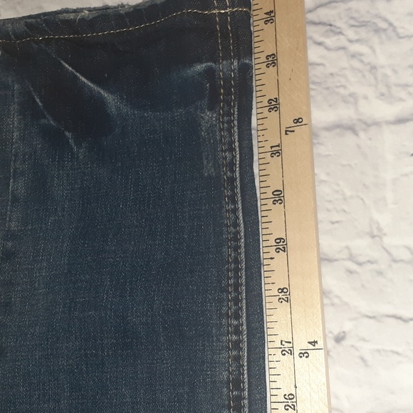 Heritage America Distressed Dark Indigo Denim Jeans Size 38X34 - Picture 11 of 14
